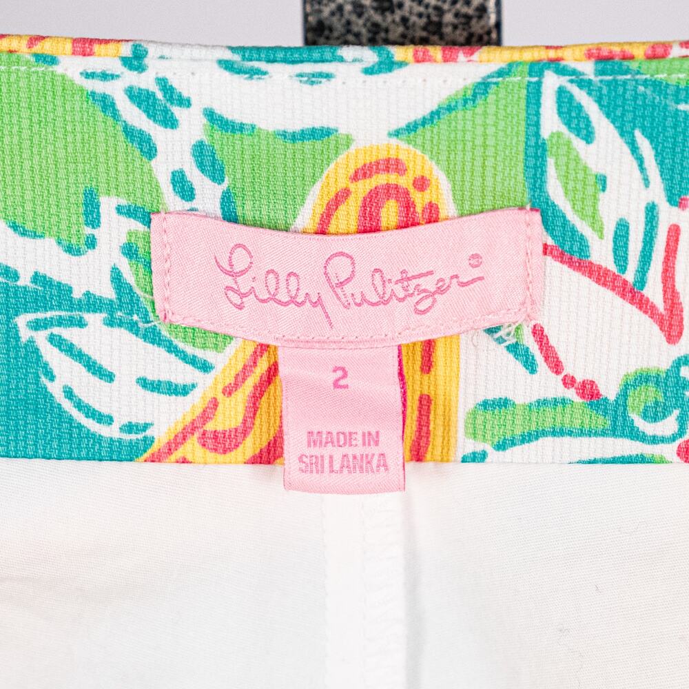 Lilly Pulitzer Paisley Floral Skort Size 0 Colorful Tropical Beach Ric-Rac 92472 - Picture 6 of 6